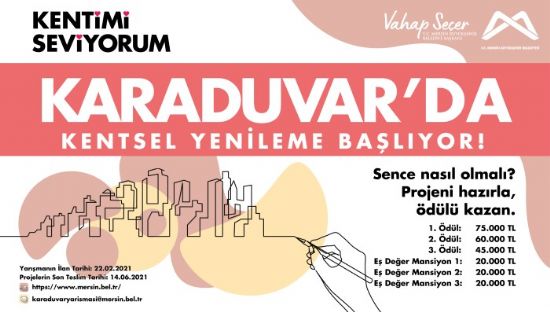 Bykehir Belediyesi, Karaduvar iin Kentsel Yenileme Yarmas dzenliyor