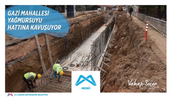 Gazi Mahallesi yamursuyu hattna kavuuyor